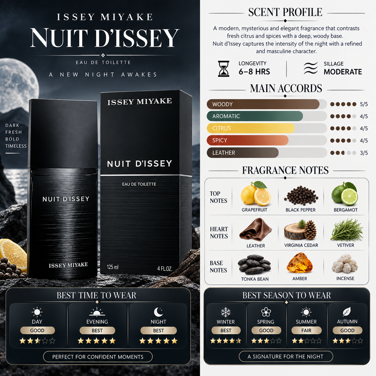 Issey Miyake Nuit D'issey EDT - Issey Miyake