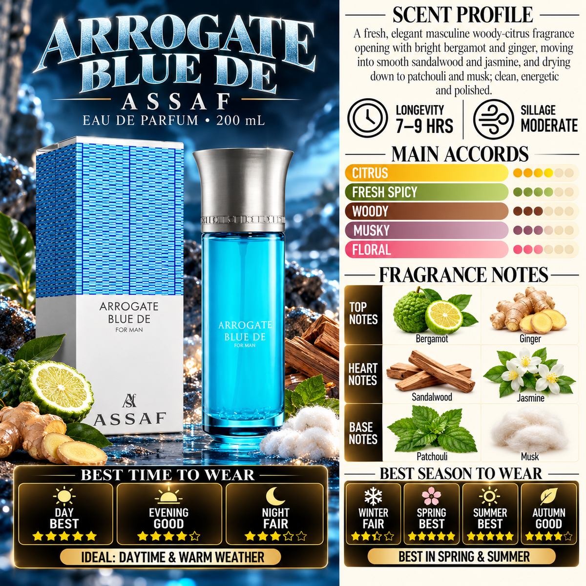 Arrogate Blue De For Men - Assaf