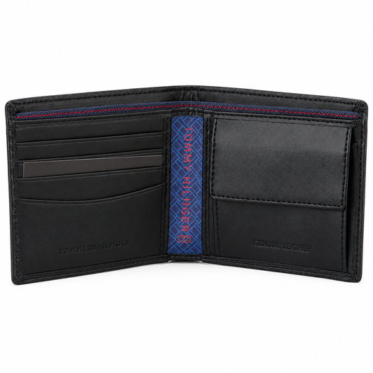 Calvin Klein Men’s Genuine Leather Wallet & Belt Gift Set – Black