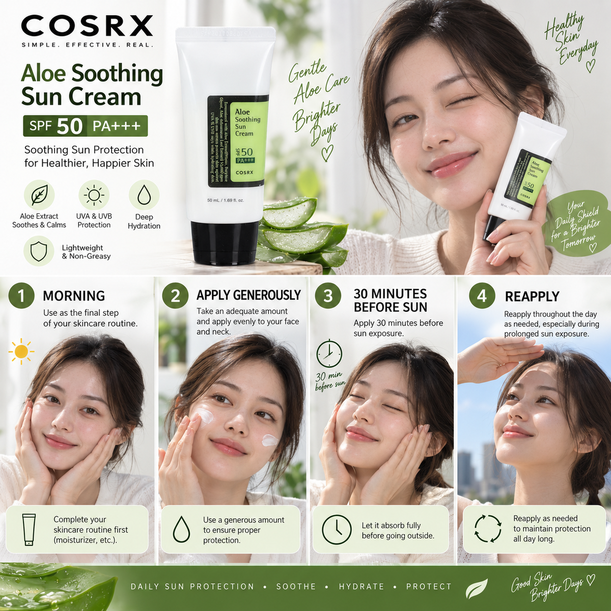 Aloe Soothing Sun Cream SPF50+ PA+++ - COSRX