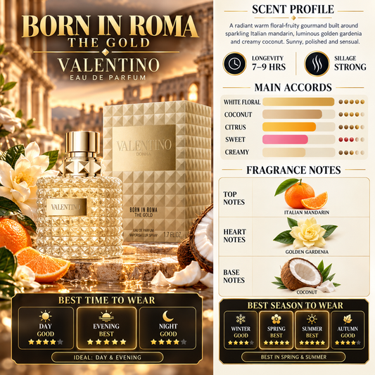 Born in Roma the Gold Donna - Valentino