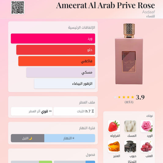 Ameerat Al Arab Prive Rose - Asdaaf