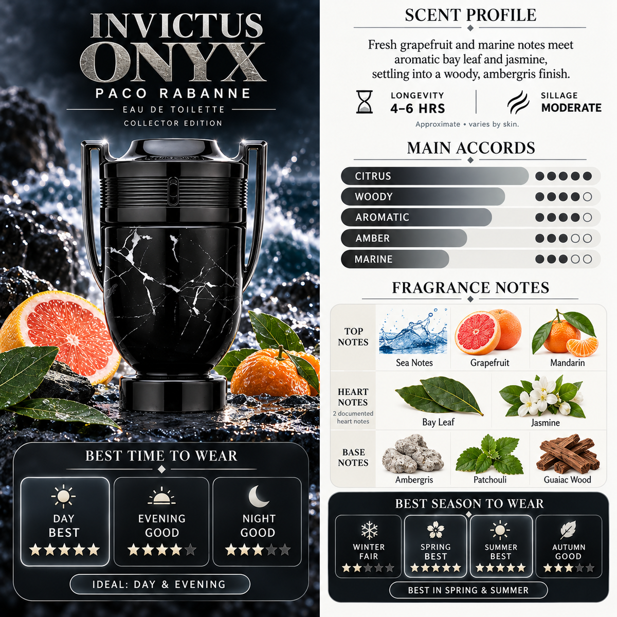 Invictus Onyx EDP - Paco Rabanne