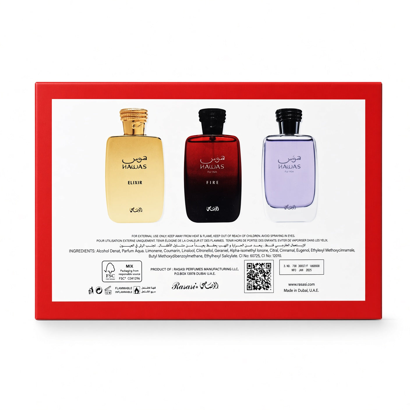 COLLECTION HAWAS FIRE 3*30ML - Rasasi