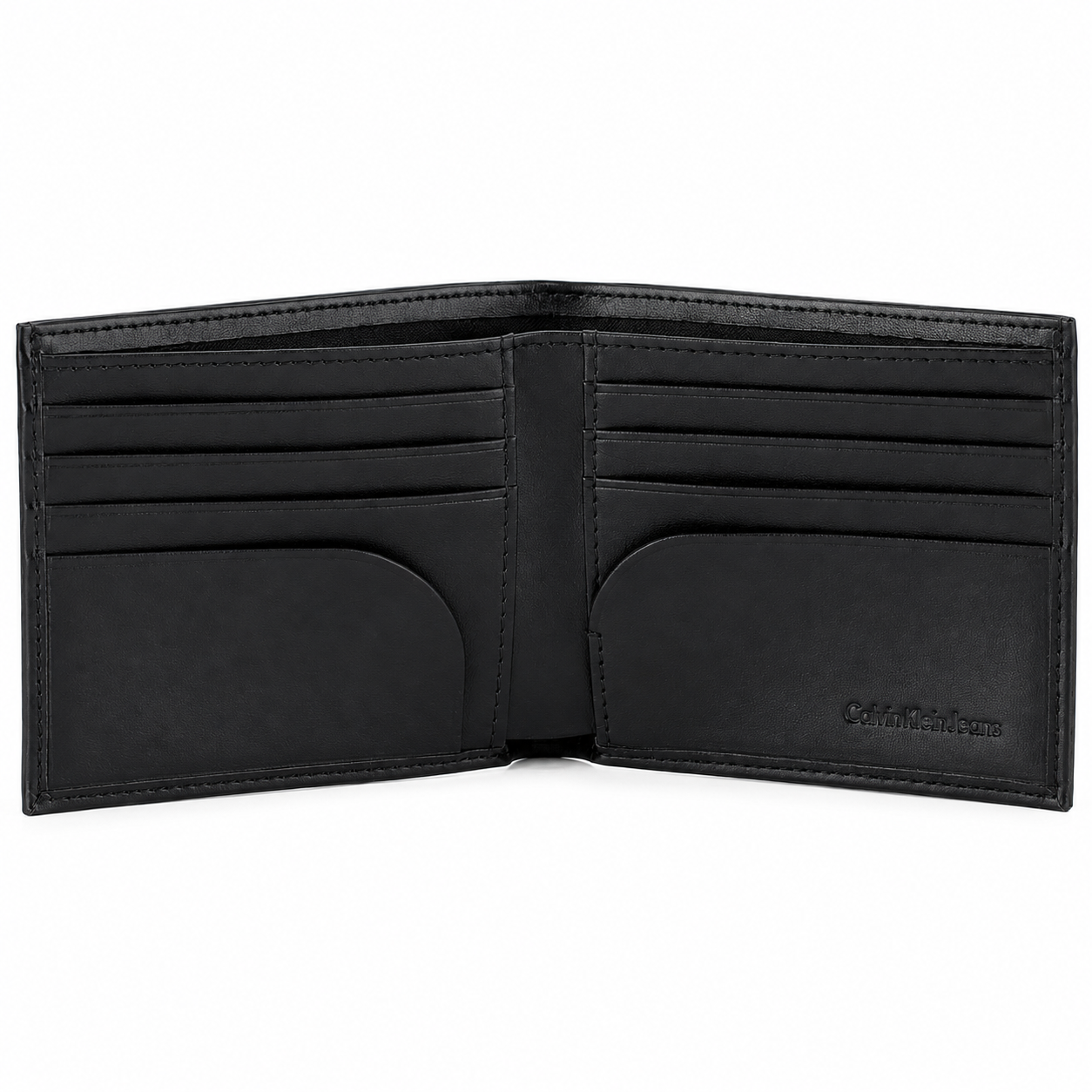 Calvin Klein Men’s Genuine Leather Wallet & Belt Gift Set – Black, CK Buckle
