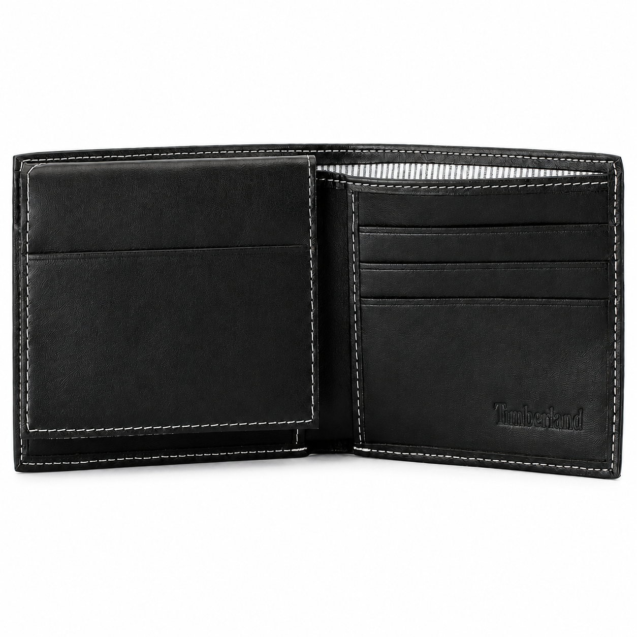 Timberland Men’s Genuine Leather Wallet & Belt Gift Set – Black