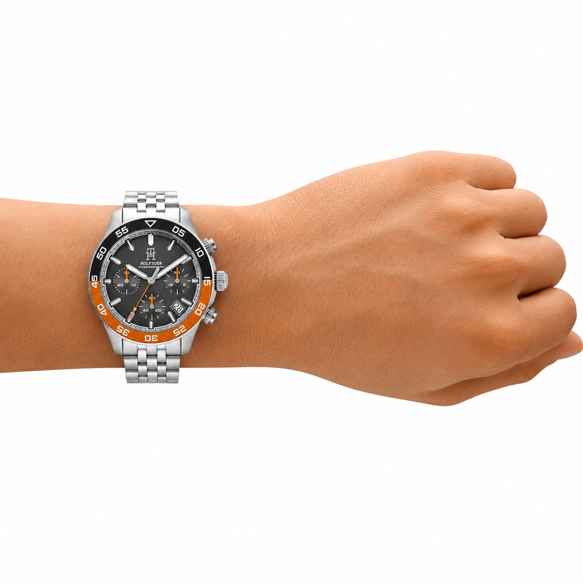 Tommy Hilfiger TH85 Men’s Chronograph Watch – Grey Dial & Stainless Steel Bracelet 1792186