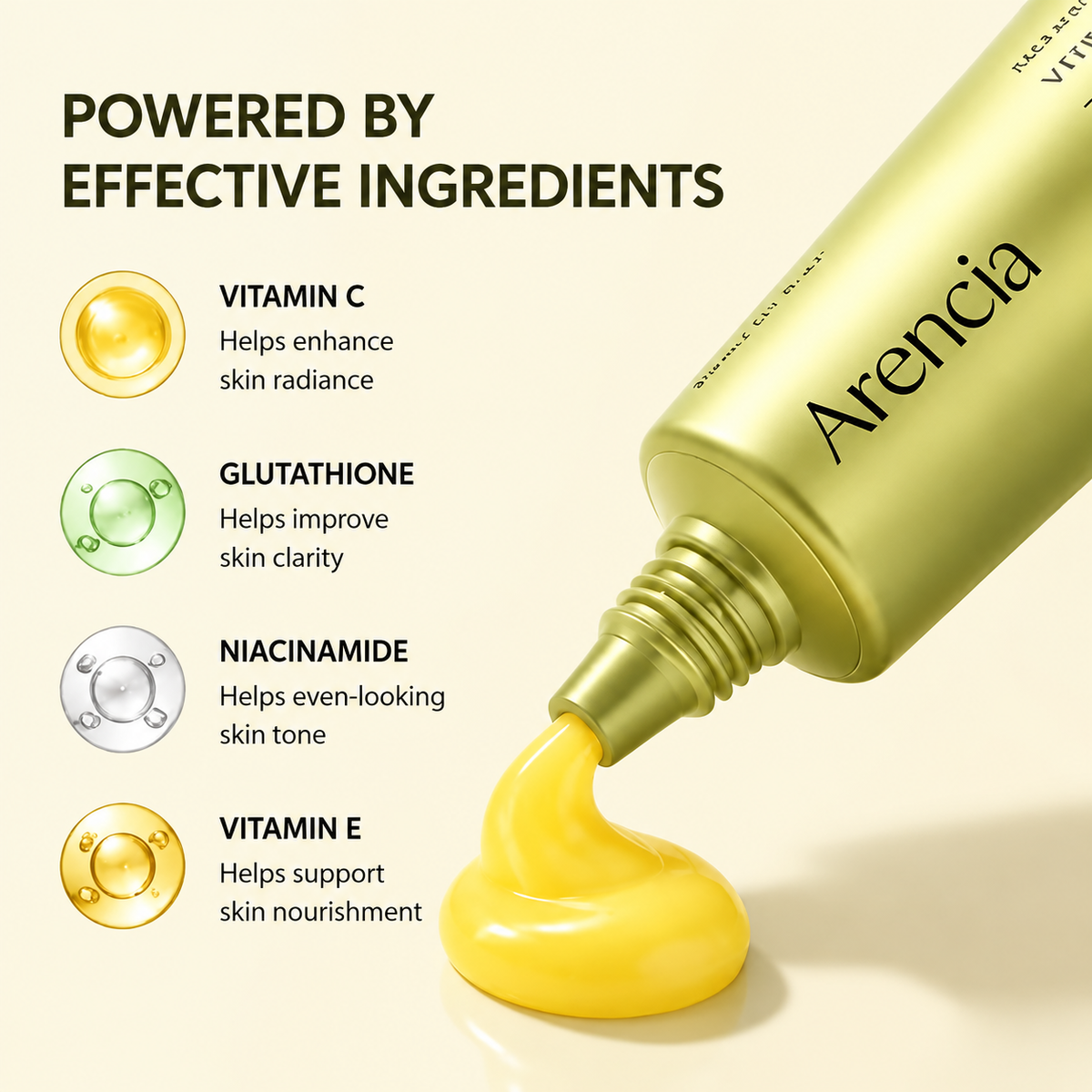 Vitamin C Booster Shot Face & Eye Cream Moisturizer - Arencia