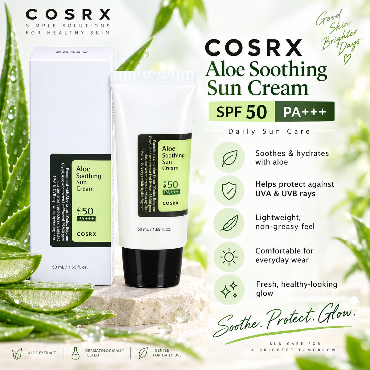 Aloe Soothing Sun Cream SPF50+ PA+++ - COSRX