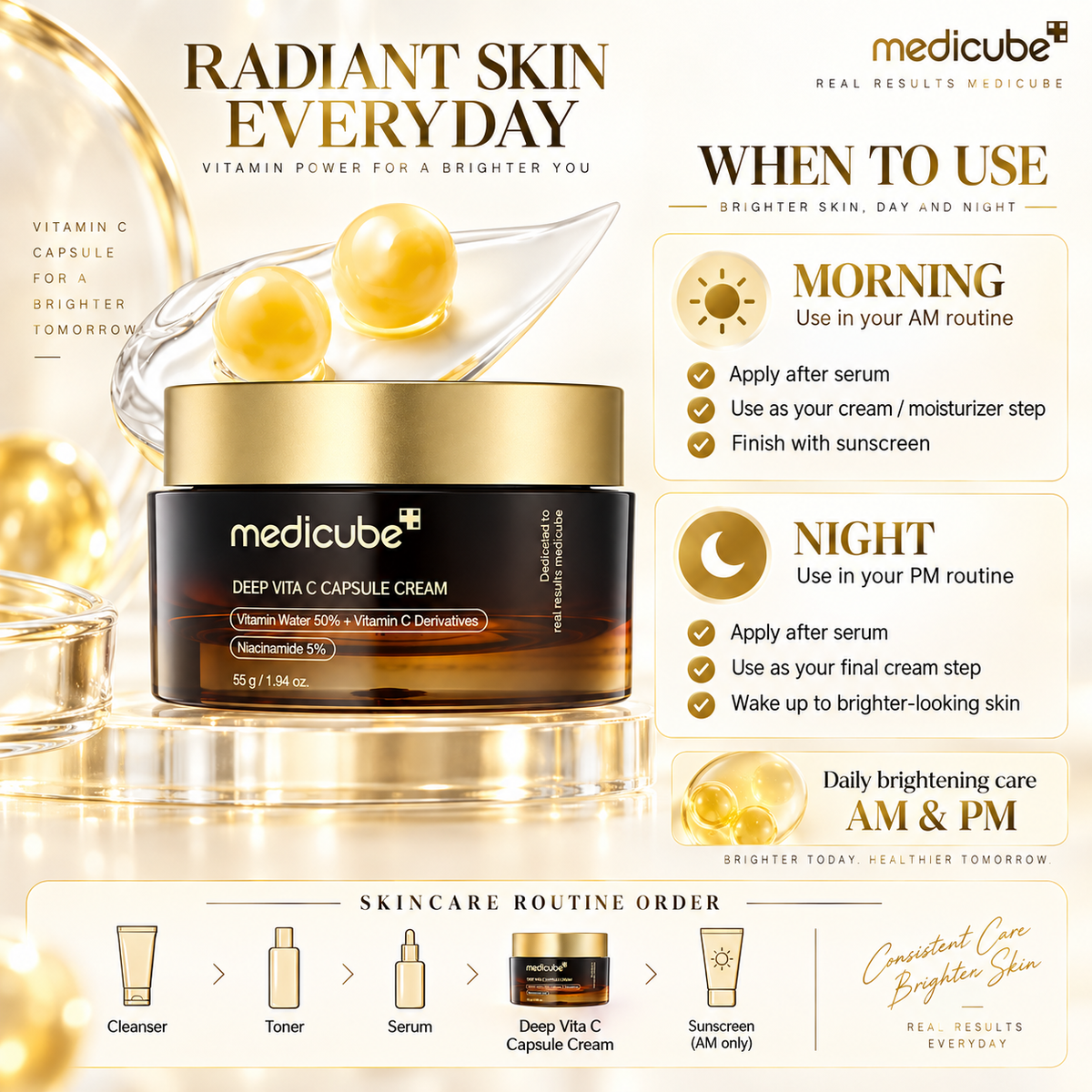 Deep Vita C Capsule Cream - Medicube