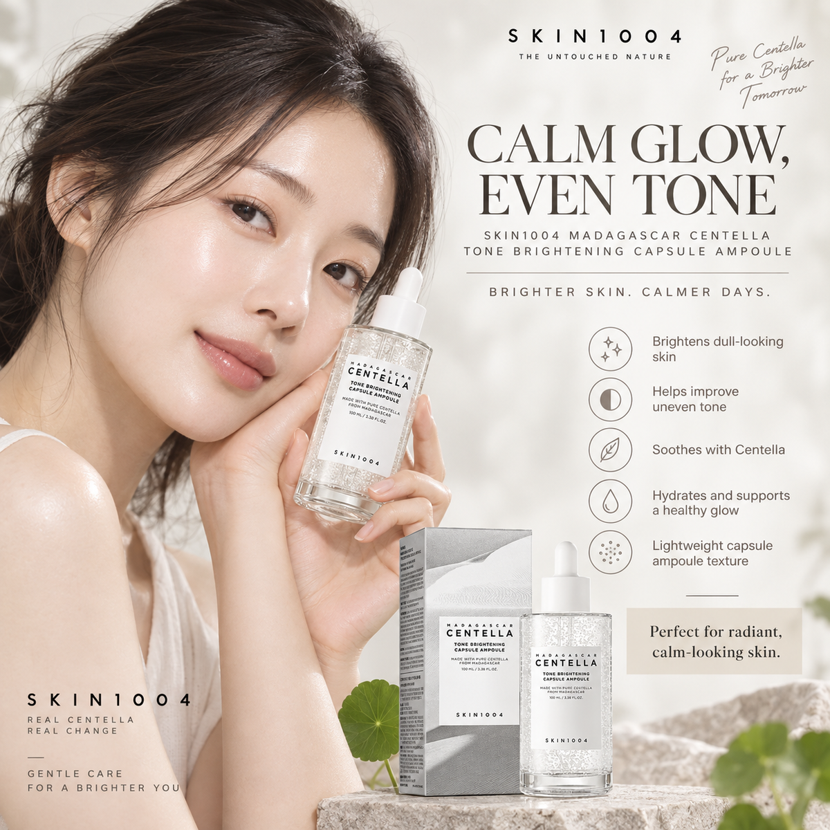Madagascar Centella Tone Brightening Capsule Ampoule - SKIN1004