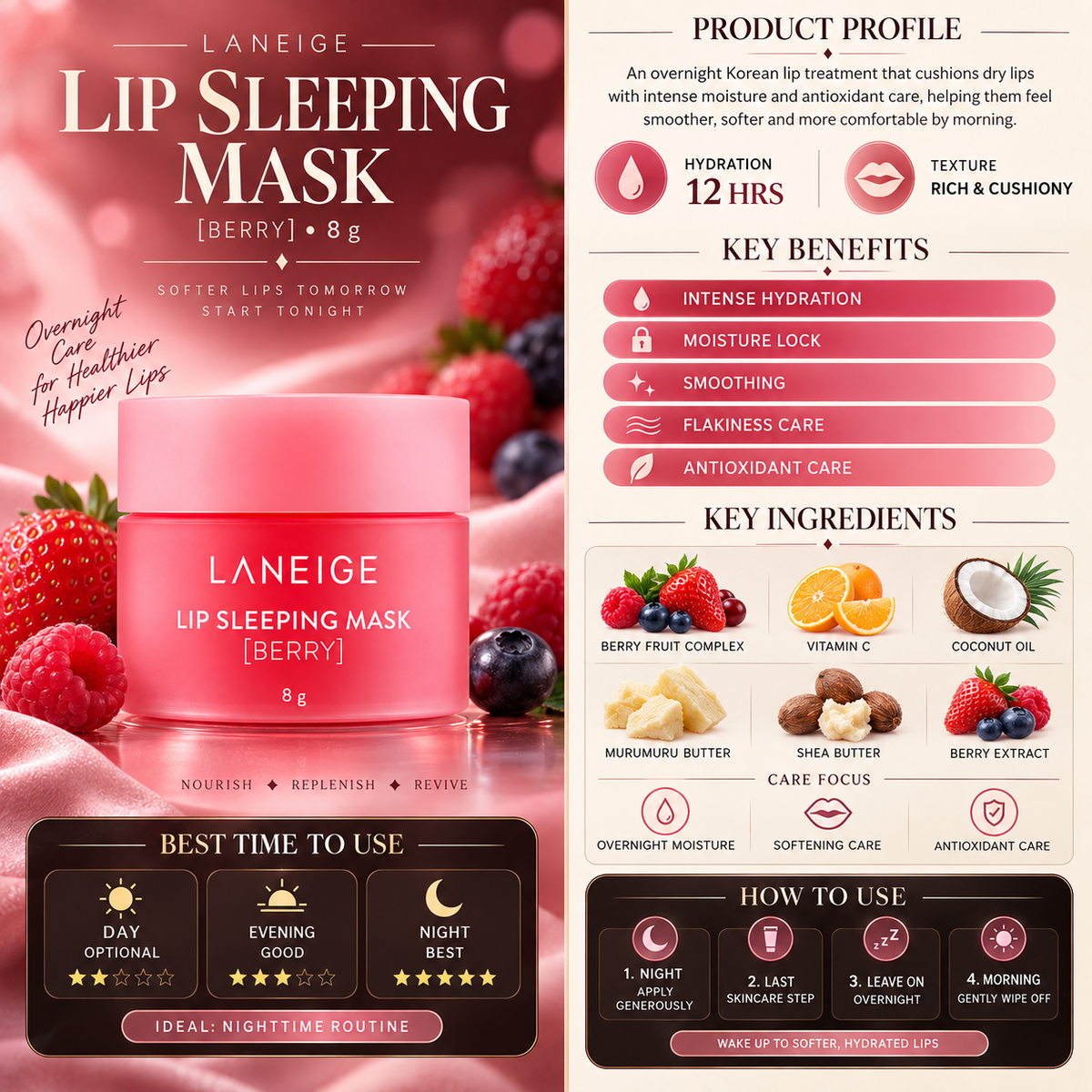 Lip Sleeping Mask Berry - Laneige