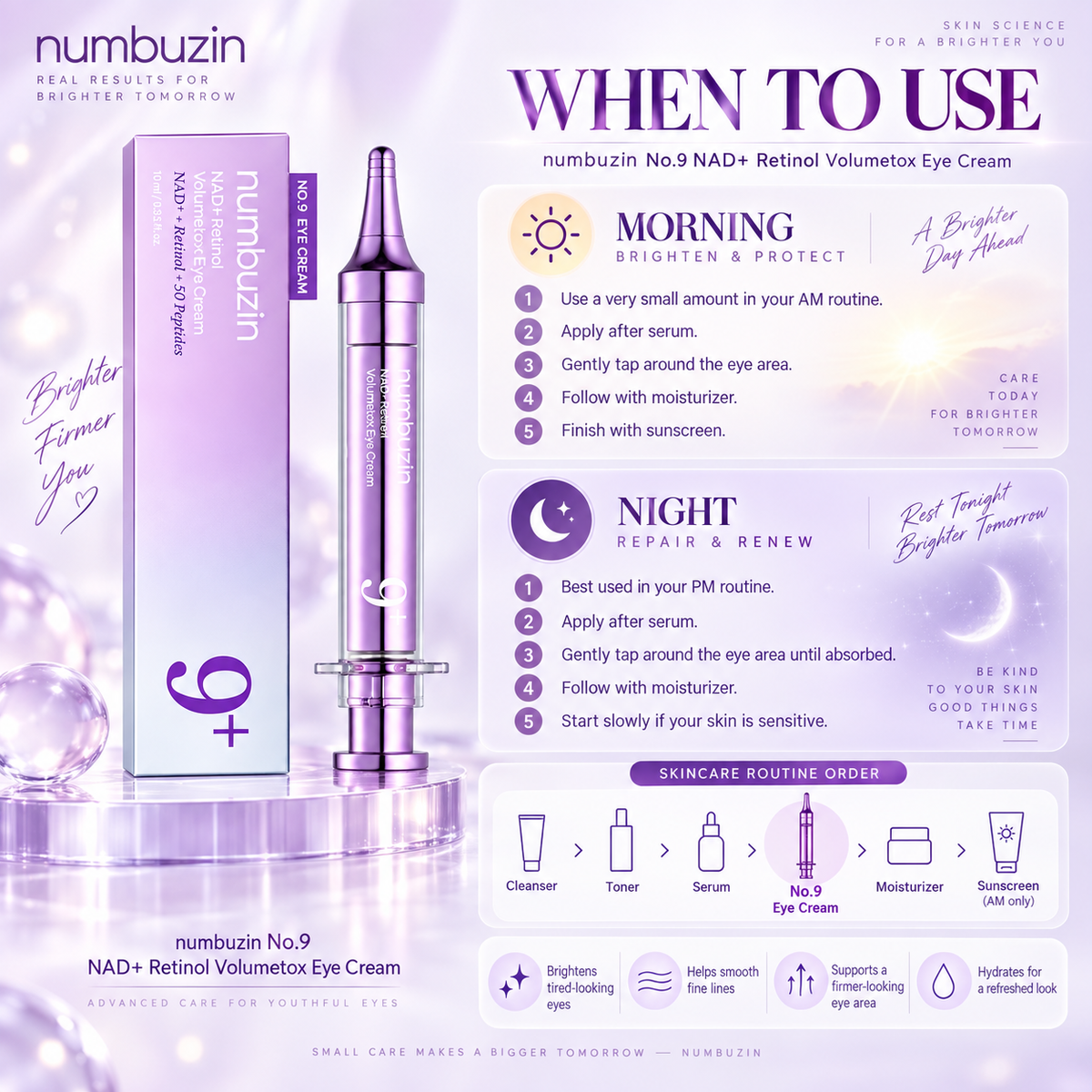 No.9 NAD+ Retinol Volumetox Eye Cream - numbuzin
