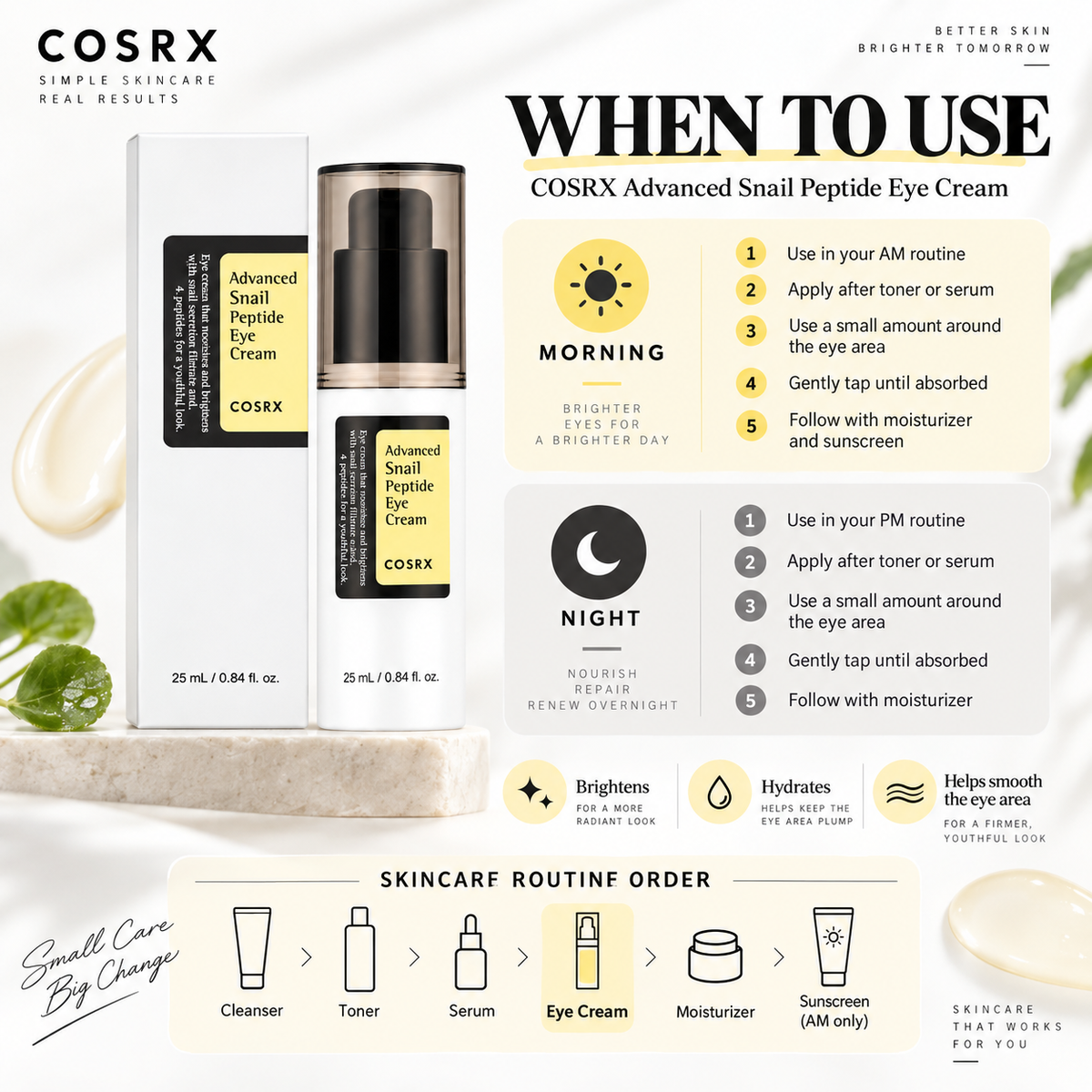 Advanced Snail Peptide Eye Cream - COSRX