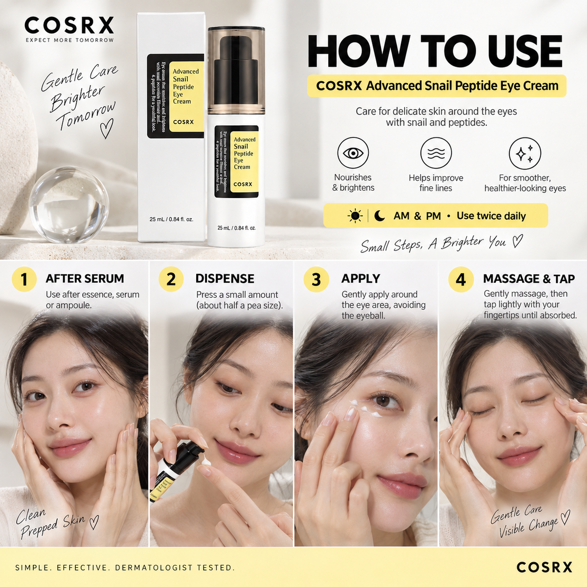 Advanced Snail Peptide Eye Cream - COSRX