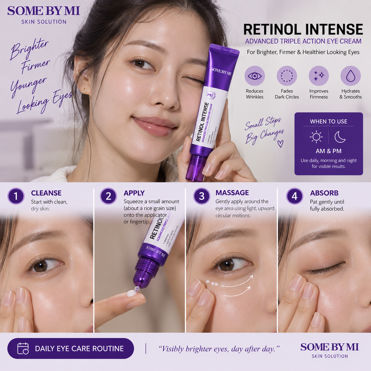 Retinol Intense Advanced Triple Action Eye Cream - SOME BY MI