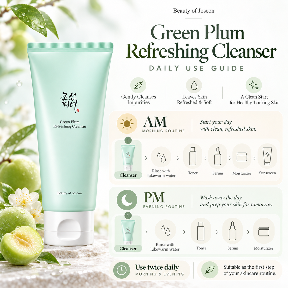 Green Plum Refreshing Cleanser - Beauty of Joseon