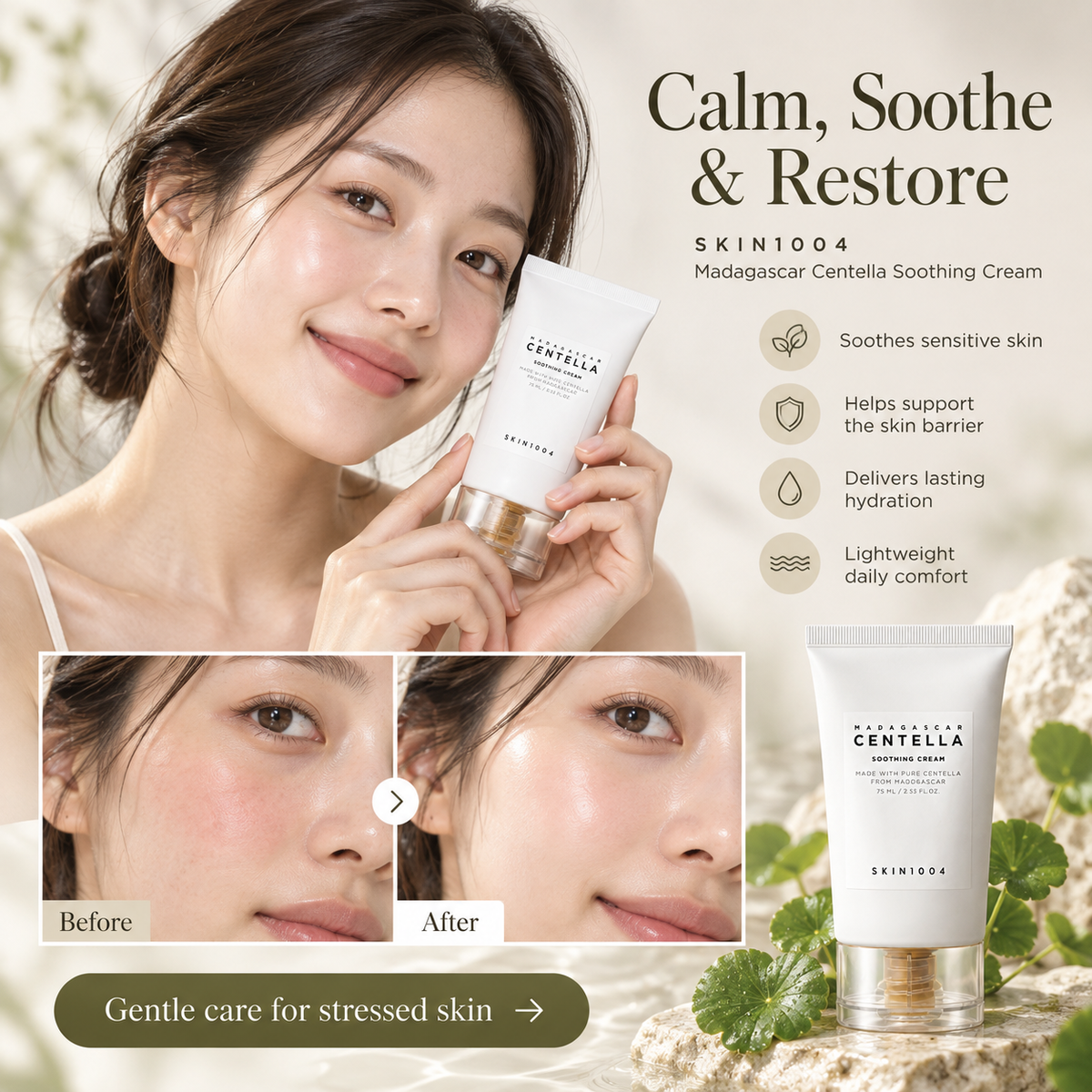 Madagascar Centella Soothing Cream - SKIN1004