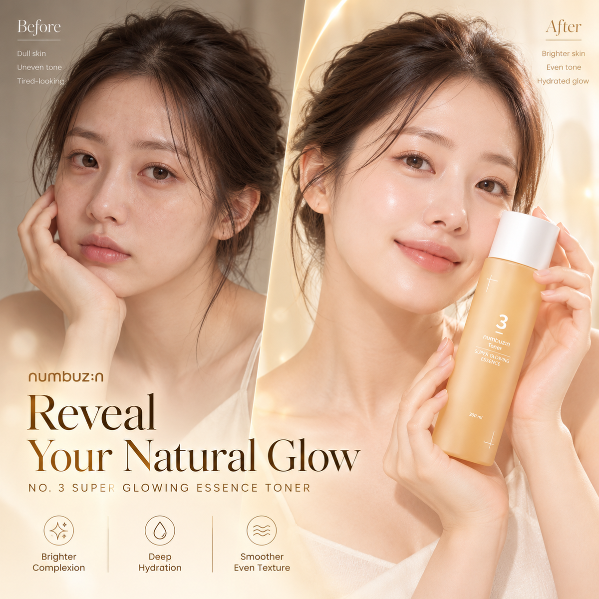 No.3 Super Glowing Essence Toner - numbuzin
