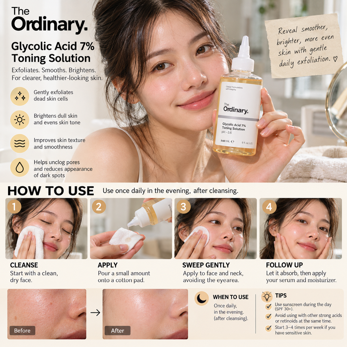 Glycolic Acid 7% Toning Solution - The Ordinary
