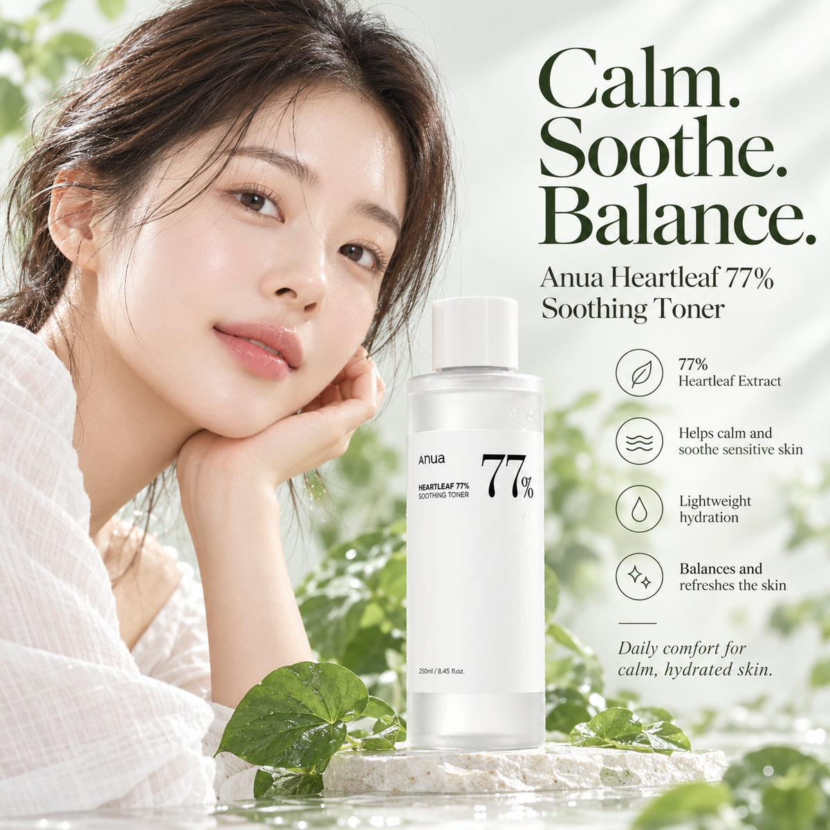 Heartleaf 77% Soothing Toner - Anua