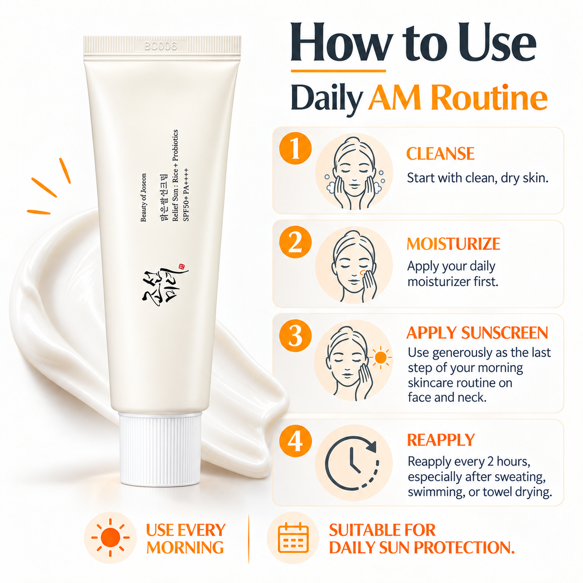 Relief Sun Rice + Probiotics SPF50+ PA++++ - Beauty of Joseon