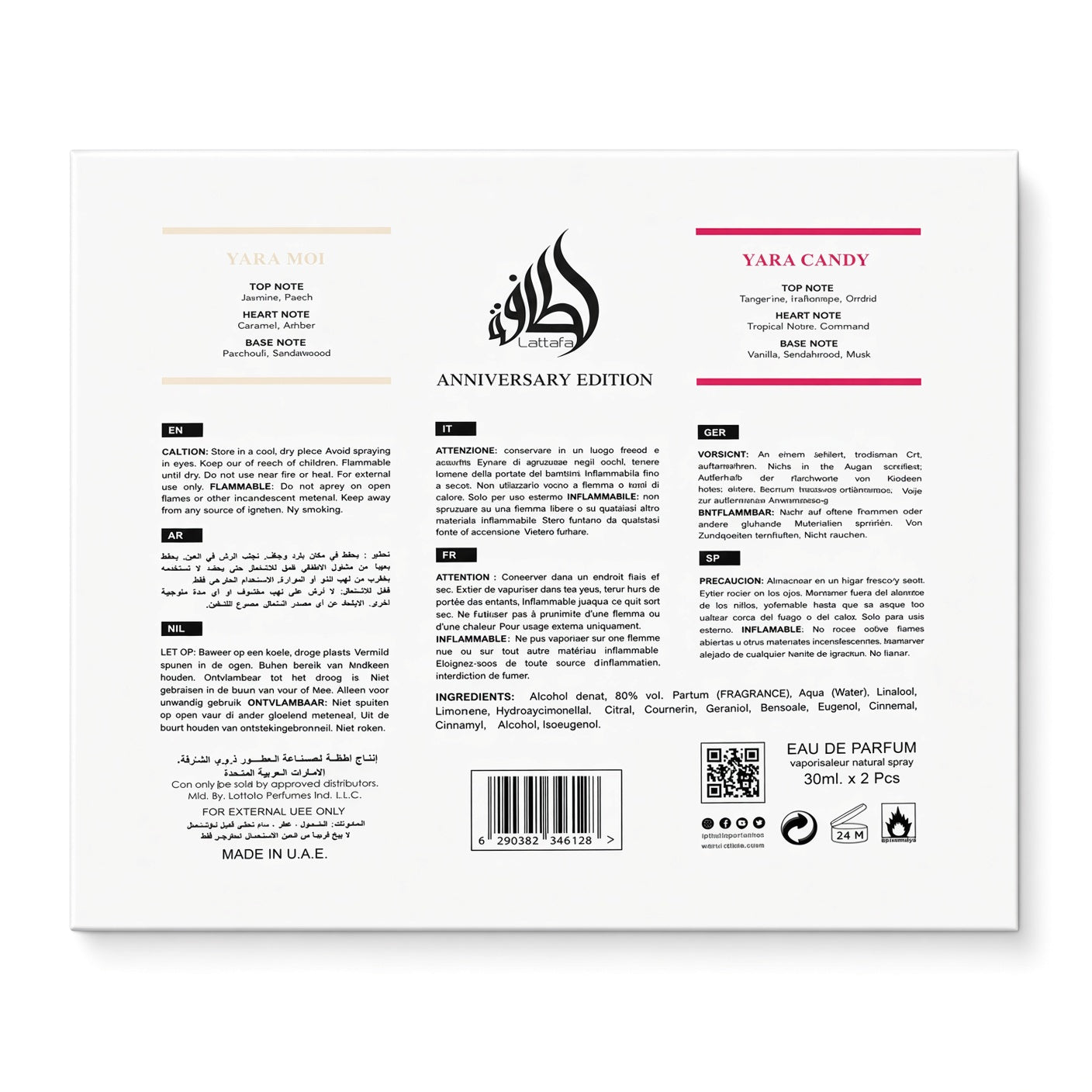 Lattafa Yara Candy Collection 2pc*30ML - Lattafa