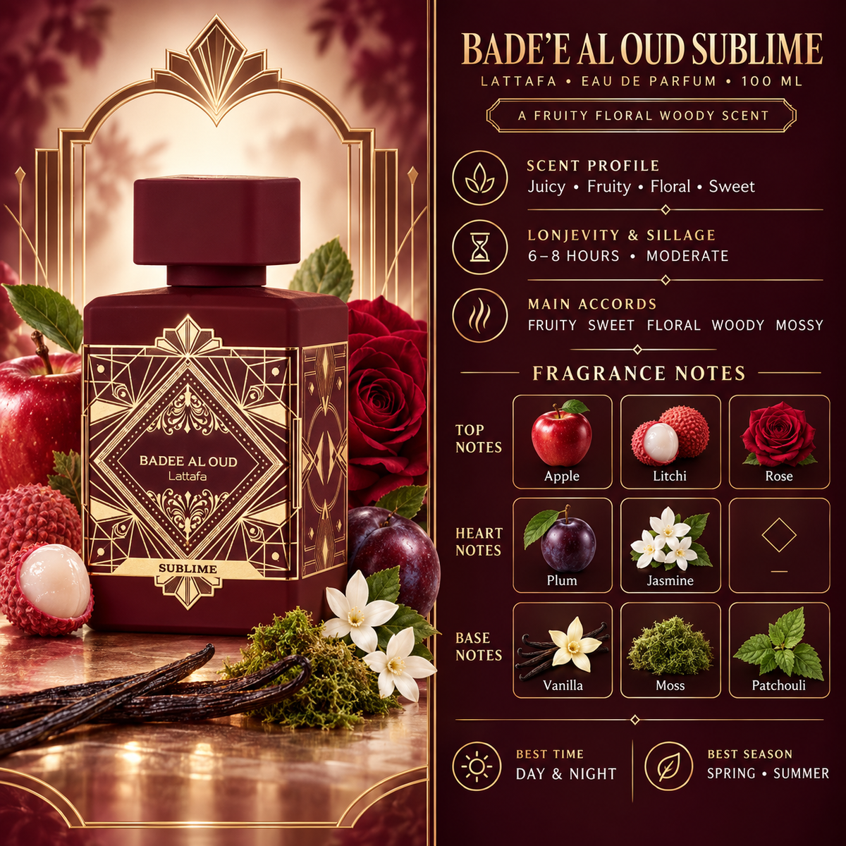 Bade'e Al Oud Sublime EDP - Lattafa
