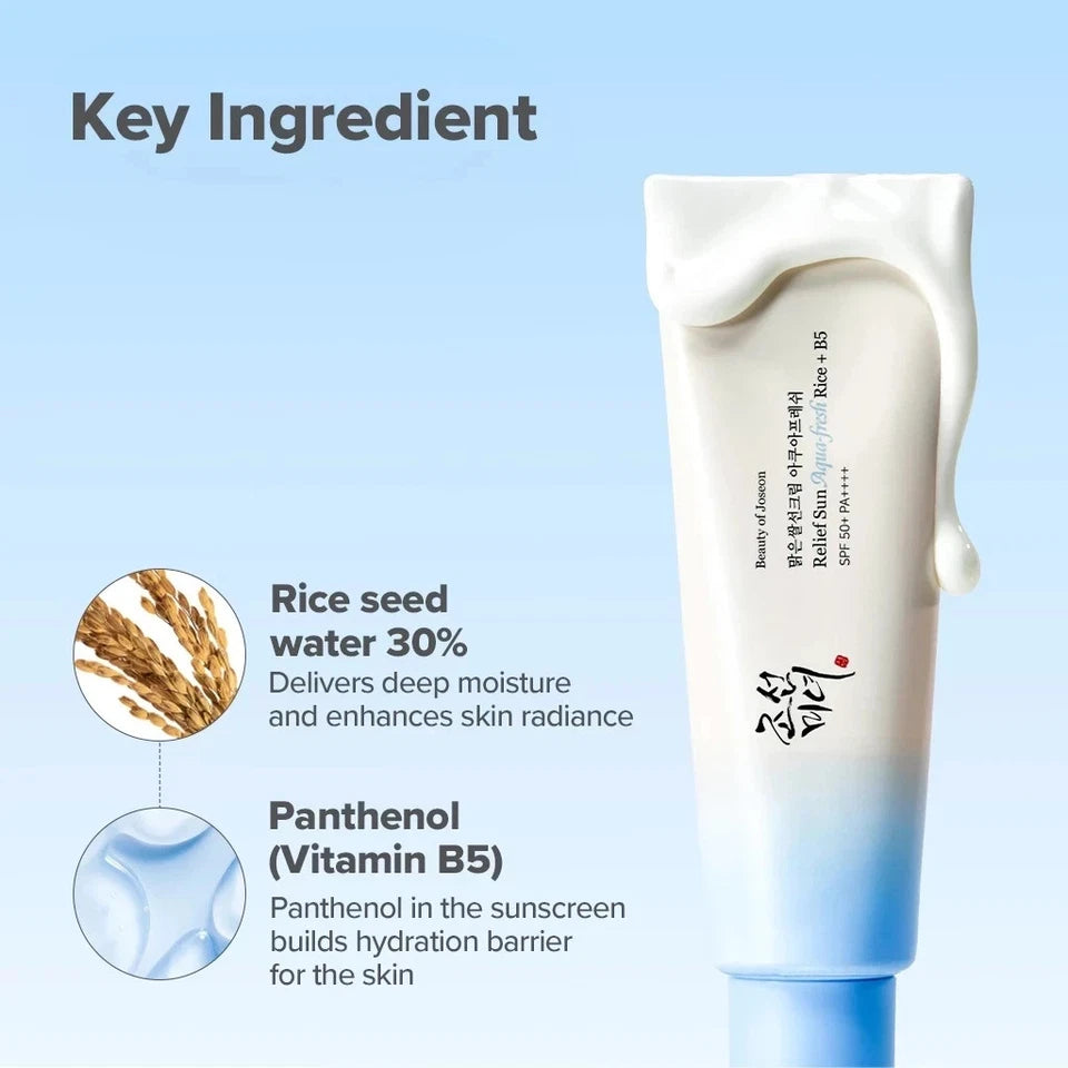 Relief Sun Aqua-Fresh: Rice + B5 SPF50+ PA++++ - Beauty of Joseon